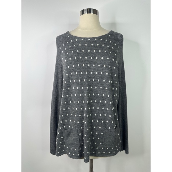 Loft Wool Blend Polka Dot Women's Lightweight Sweater - Picture 11 of 11